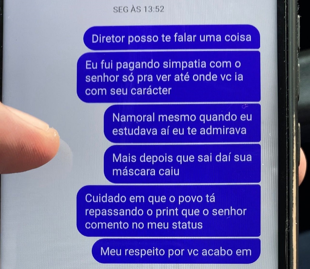 Mensagens do celular da vítima - Foto: Reprodução/Jornal da Nova